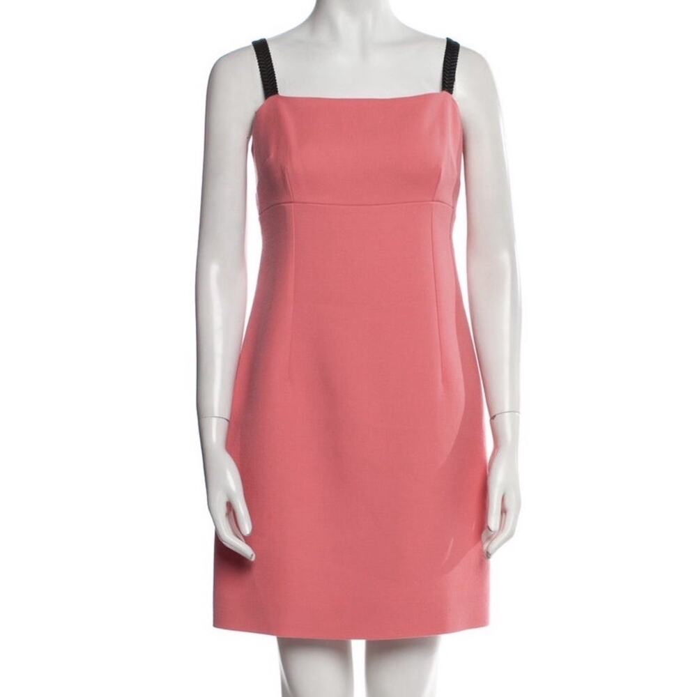 Vintage Y2K Dolce & Gabbana Pink Wool Silk Mini Dress IT 46 Made In Italy